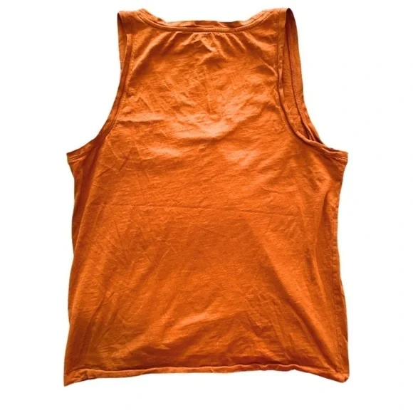 Madewell Sleeveless Cotton Tank Top Burnt Orange - Picture 3 of 4